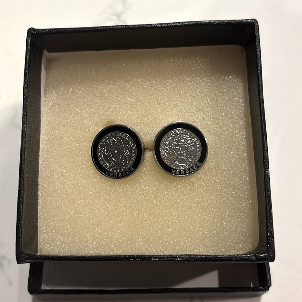 Versace vintage cuff links stainless